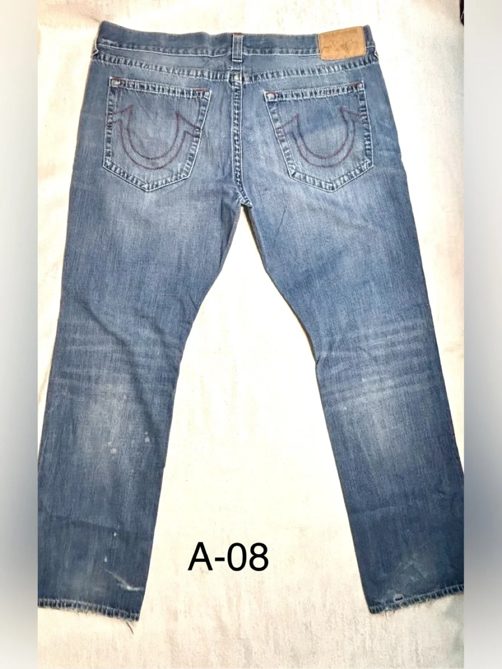 True Religion Rickie Straight Men's Light Blue Slim Straight Jeans Size 42